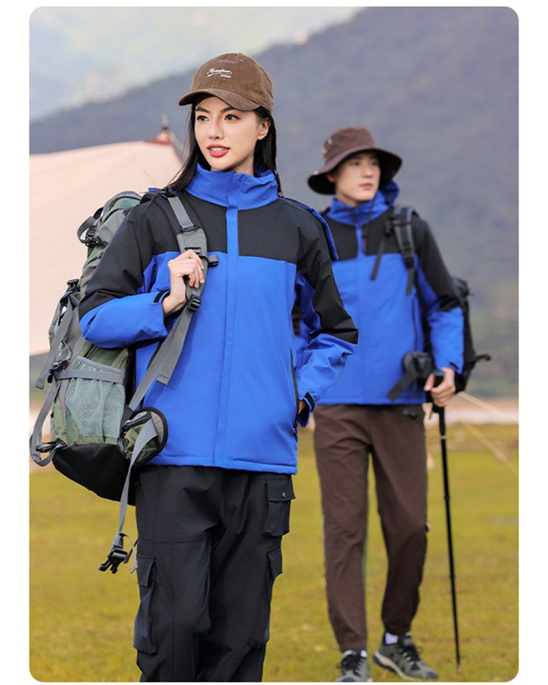 Giacca invernale in cotone con imbottitura in piuma integrata e guscio morbido per uomo e donna, giacca da trekking all'aperto_voghion.com