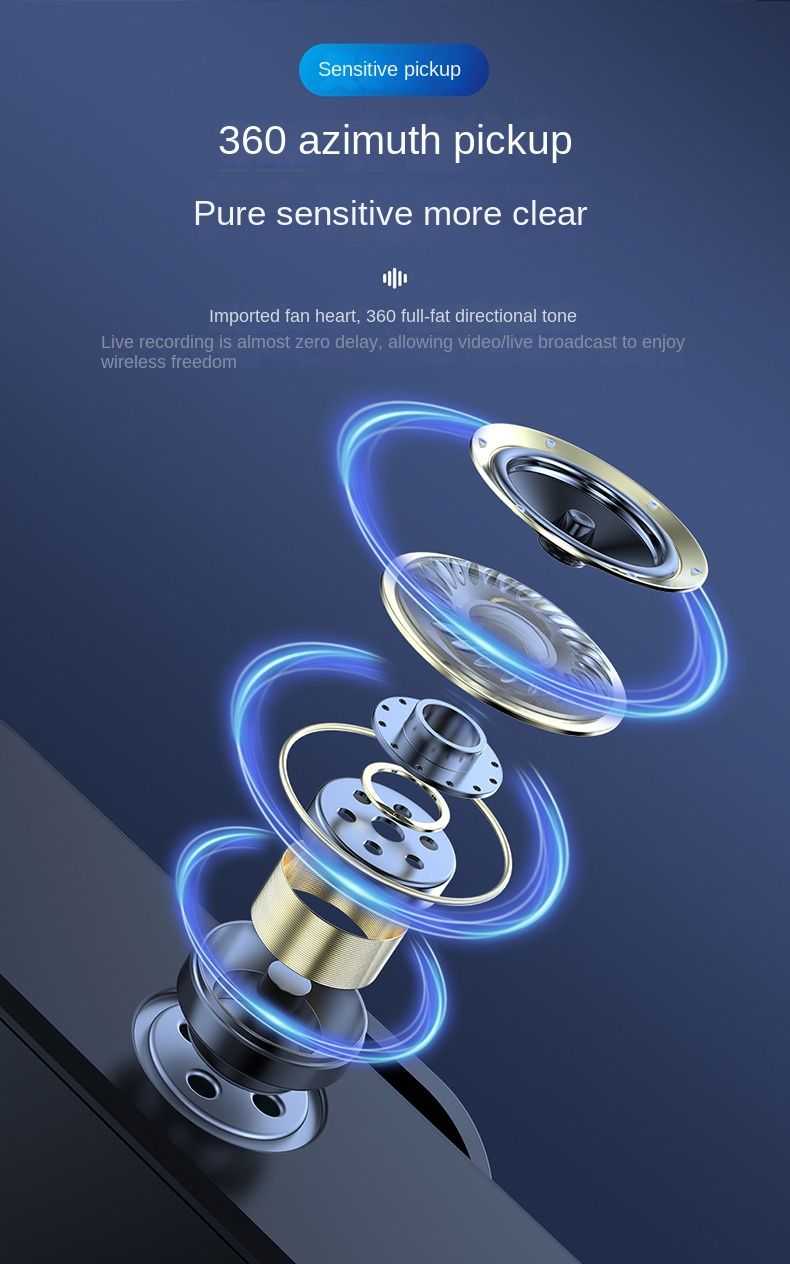 "Upgraded 2.4G Wireless Lapel Microphone - Crystal Clear Sound, DPS Noise Cancellation, 20m Range, 6-8 Hours Battery Life"_voghion.com