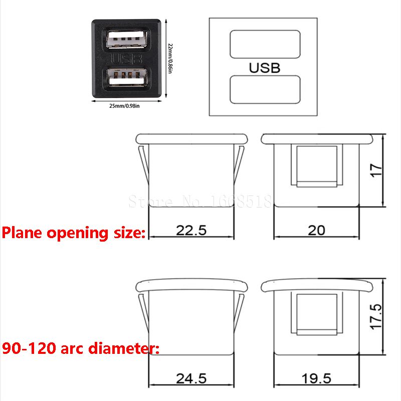 Presa di alimentazione per lampada USB femmina di tipo C con base a doppio strato e connettore per cavo_voghion.com