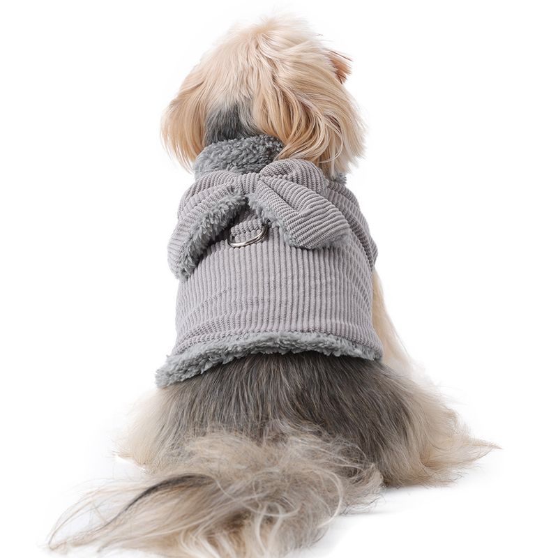 Hundehemd Herbst Winter Leashable Verdickte Katze Warme Pudel Pommerschen Teddy Weste Kleidung_voghion.com
