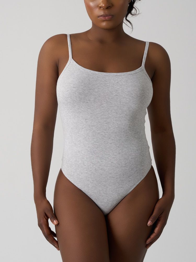 SKIMS Same Style COTTON CAMI BODYSUIT Cotton Spandex Tank Top Strap Backless Sexy Breathable One-Piece_voghion.com
