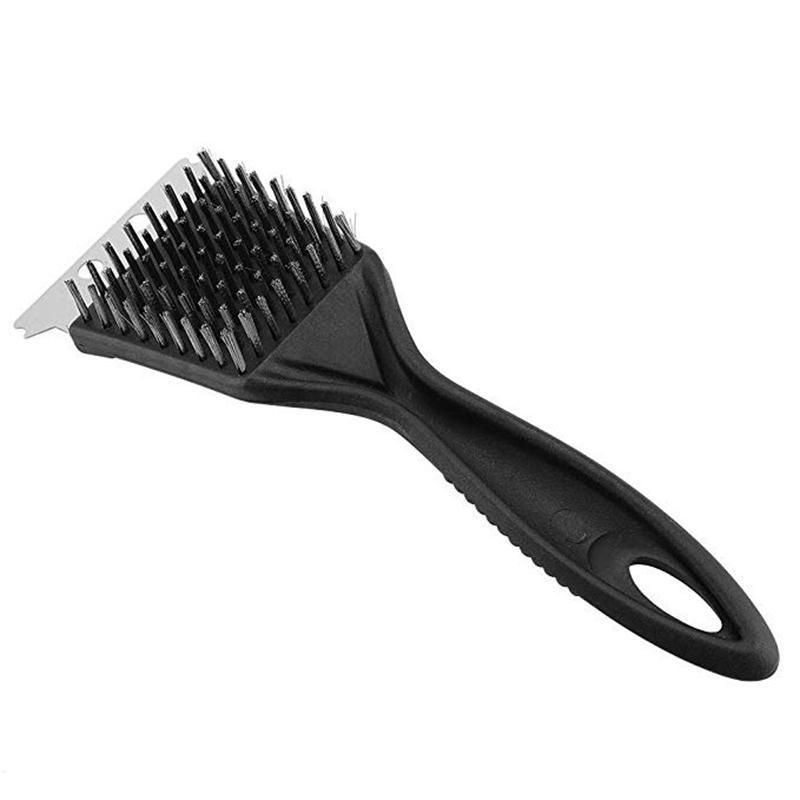 Cepillo de acero inoxidable para parrilla de barbacoa, cerdas de alambre, cepillos de limpieza para barbacoa, herramienta de cocina duradera, kit de gas para barbacoa al aire libre para el hogar_voghion.com