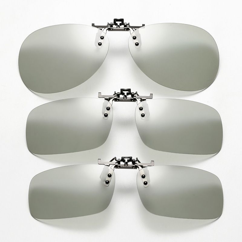 Quadratische polarisierte Clip-On-Metall-Klapp-Ultraleicht-Sonnenbrillen für Fahrer und Angler_voghion.com