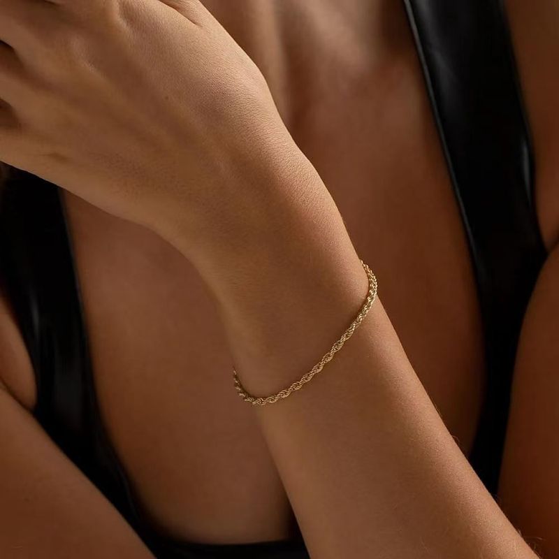 Men And Women's Jewelry Stainless Steel Bracelet PVD Electroplating K Fashion Jewelry Simple Stacking Bracelet_voghion.com