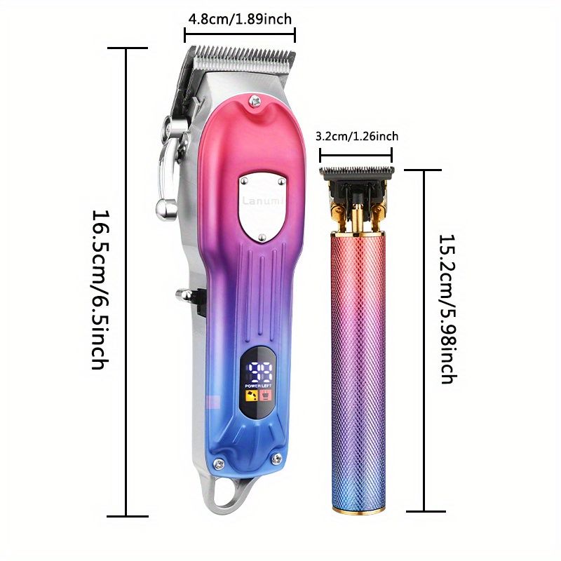 Tondeuses à cheveux professionnelles sans fil pour hommes - Tondeuses électriques pour barbier pour kit de coupe de cheveux - Kit de toilettage pour hommes avec longue durée de vie de la batterie et précision_voghion.com