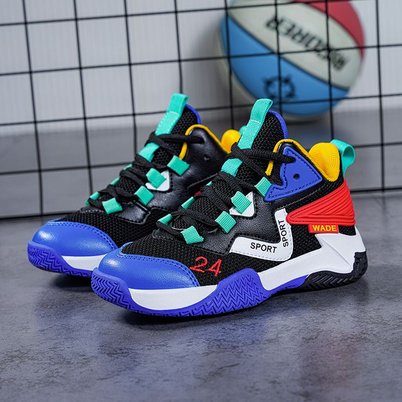 Outdoor Kids Snes 5-16Years Boys Basketball Shoes 2024 Fashion Children's Soft Sole Breathable Running & Walking_voghion.com