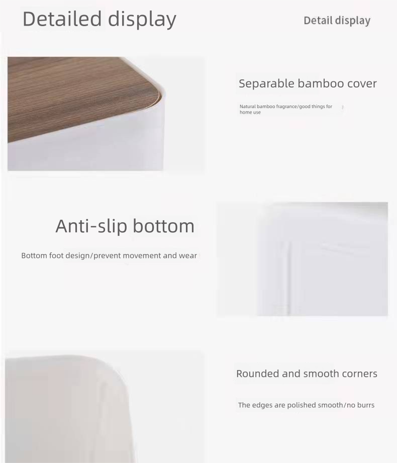 Wohnzimmer-Desktop-Taschentuchbox im japanischen Stil aus Holz, Kunststoff, einfacher Taschentuchspender, kreativer Haushalt, multifunktionale Aufbewahrungsbox_voghion.com