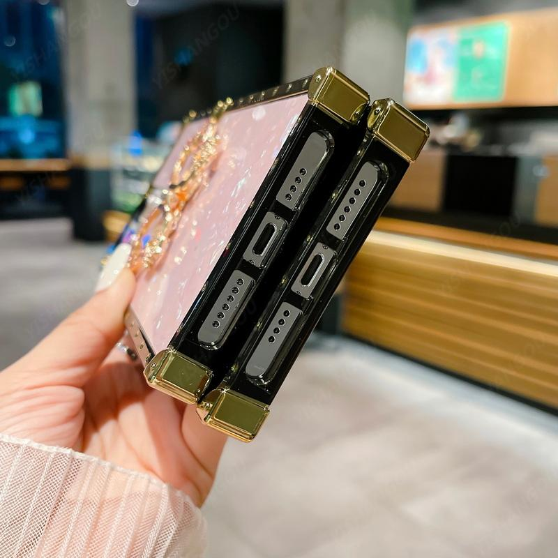 3D Butterfly Stand Holder Case For iPhone 14 13 Pro Max 12 11 14 Plus Shockproof Square Phone Cover Shell For iPhone 13 14 Pro_voghion.com