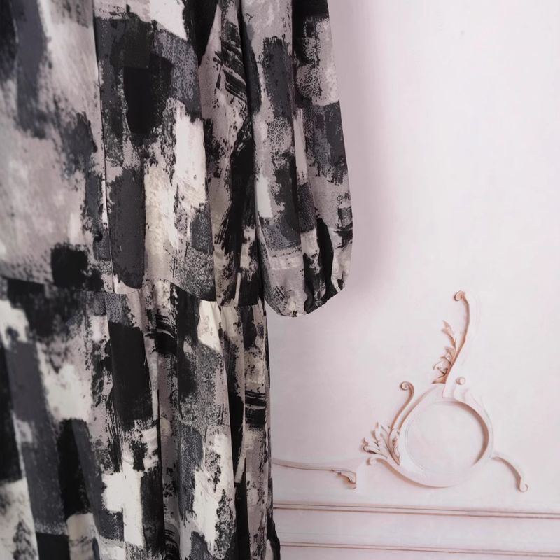 Vestido feminino estilo tinta com gola alta e corte slim, vestido longo, roupa kaftan islâmica muçulmana_voghion.com