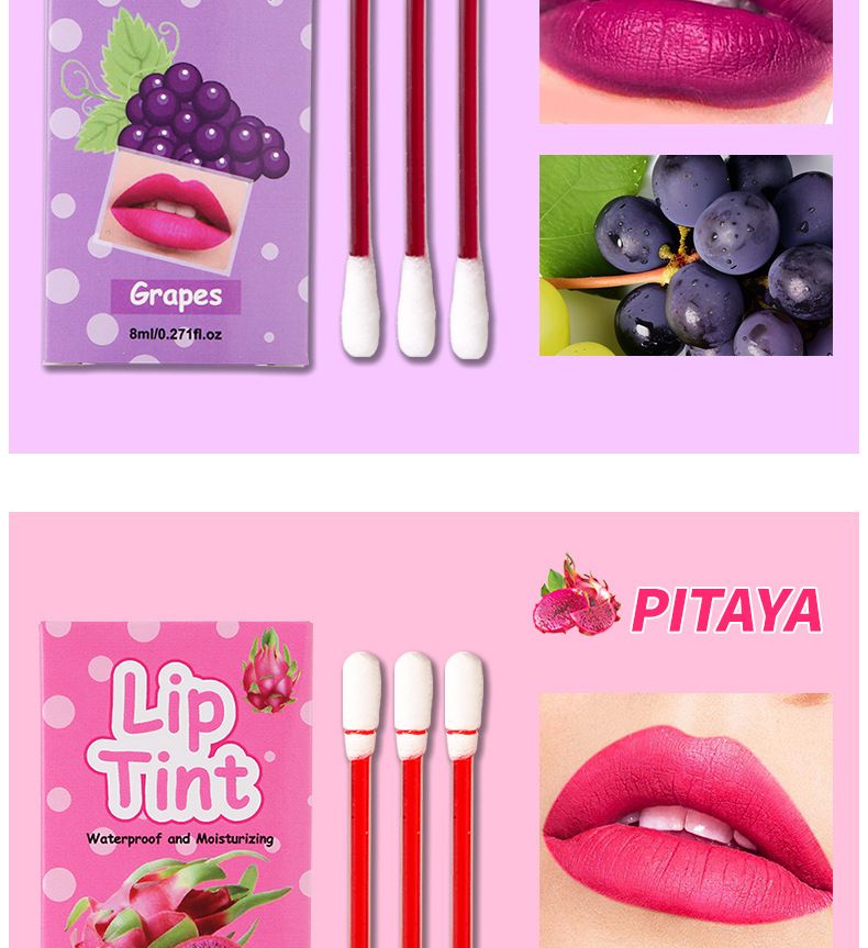 Lip Tint Swabs – 8HR Transfer-Proof Liquid Lipstick (4 Shades)_voghion.com