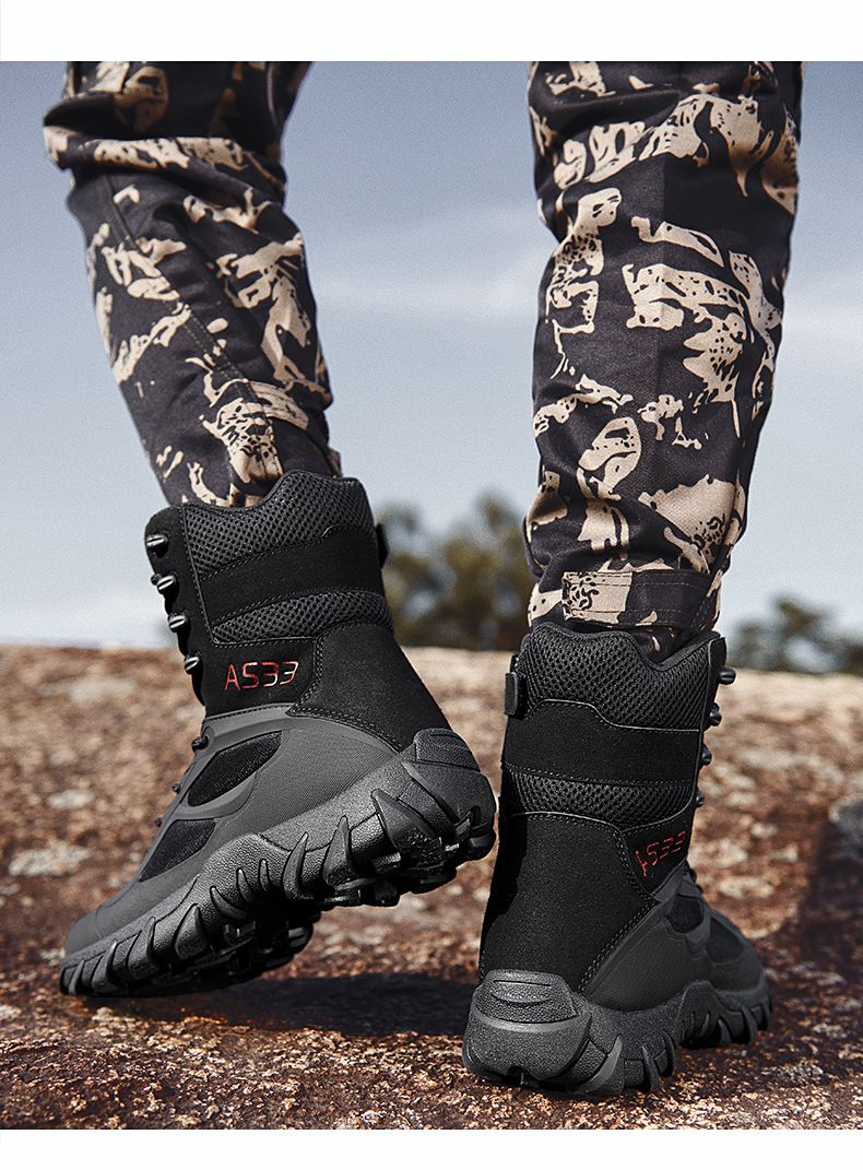 Taktische Stiefel Große Rutschfeste Schneestiefel Neue Outdoor Camping Wandersport Wanderschuhe High Top Kampfstiefel_voghion.com