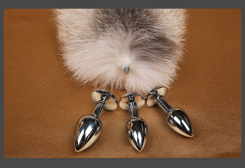 LuvBox SM Plug anale in metallo Back Court Prodotti per uomini e donne Strumenti sessuali per coppie Coda di volpe con capelli veri Flirt sexy Dropshipping_voghion.com