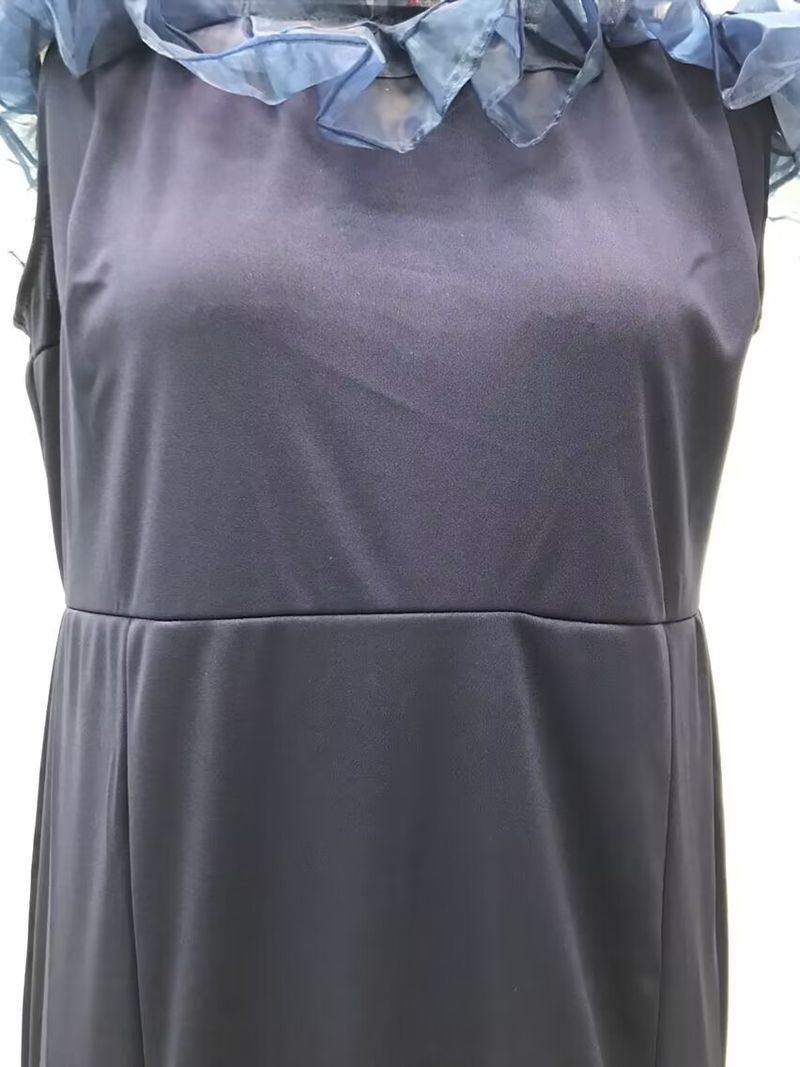 Abbigliamento da donna Primavera Cintura elastica lavorata a maglia Foglia di loto Una spalla Piccola coda Gonna lunga Vestito_voghion.com