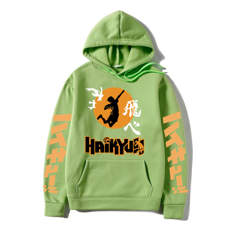 2023 Höst/vinter Nytt tryck Anime Volleyboll Ungdom Cartoon Day Anime Lös luvtröja för män och kvinnor_voghion.com