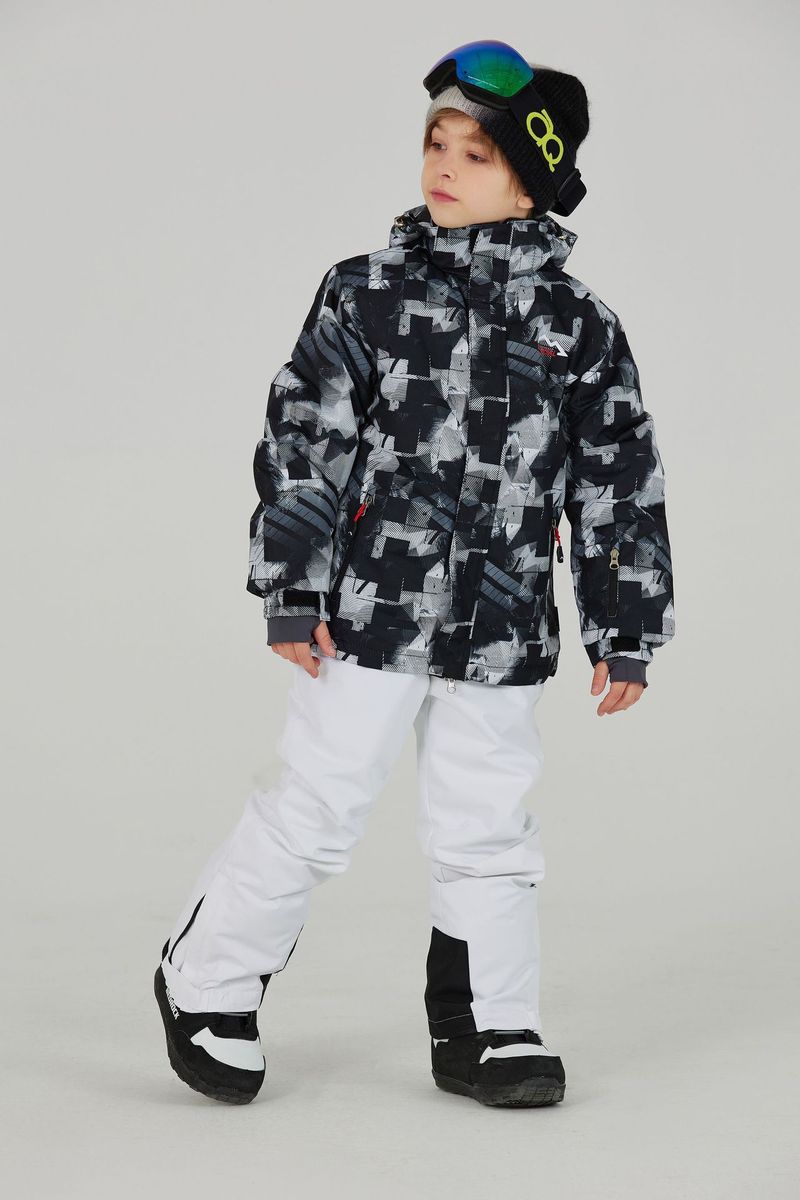 Kids Ski Suit Set - Insulated Snowboard & Ski Jacket With Pants, Windproof Taslon Shell, Warm Fiberfill, Print Design For Boys & Girls_voghion.com