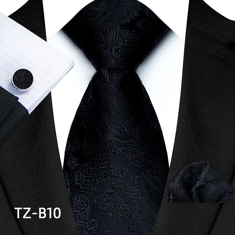 Set de costum de nuntă bărbătesc cu model paisley, cravată și batistă de buzunar, cu manșete_voghion.com