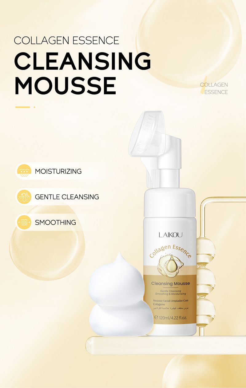 Laike Collagen Cleansing Mousse 120ml Face Cleansing Pores Refreshing Skin Care_voghion.com