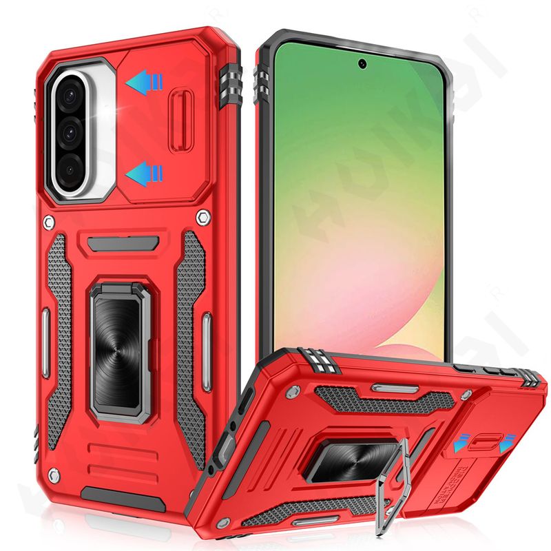 Case For Samsung S25 Ultra Plus Edge A56 A36 5G Ring Stand Armor Slide Camera Kickstand Cover_voghion.com