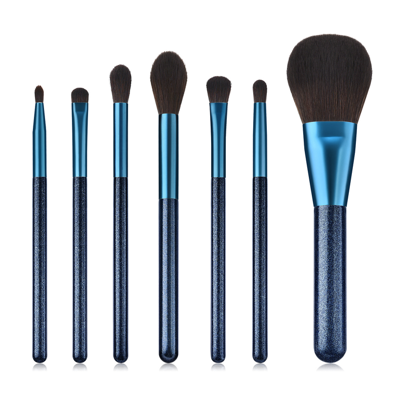 Pennelli per trucco 7 pezzi, strumenti per trucco, blu zaffiro, pennello per cipria sciolta, set ombretti, Yuncai GUJHUI_voghion.com