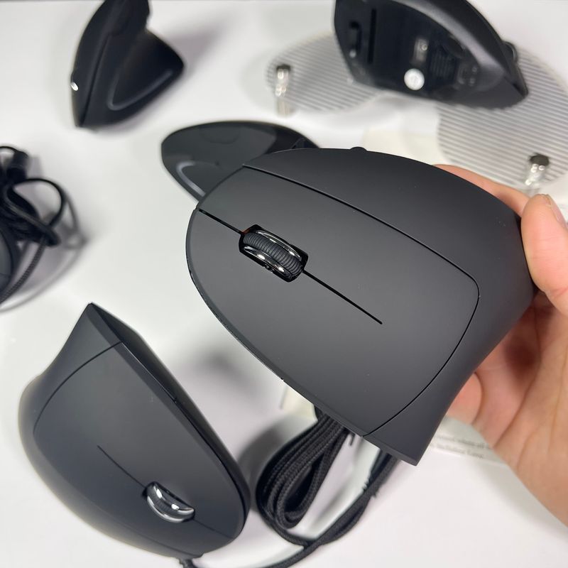Souris ergonomique sans fil, filaire, verticale, rechargeable, pour ordinateur portable et de bureau_voghion.com