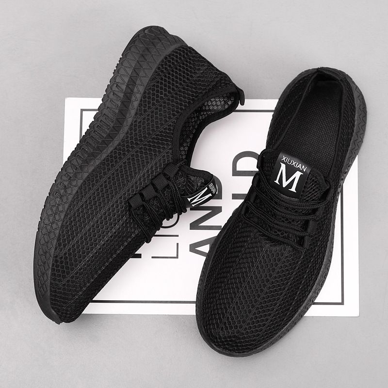 Man Work Shoes Tennis Shoes Sneakers Mesh Canvas Arch Support Footwear Sneakers_voghion.com