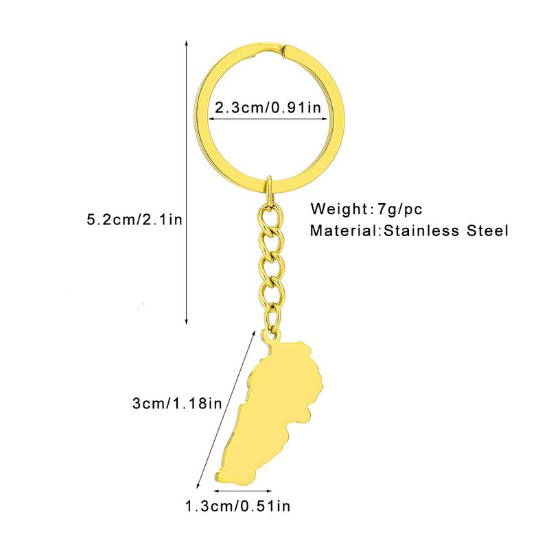 Portachiavi con ciondolo cavo libanese – Accessorio decorativo in acciaio inossidabile in stile business con catena_voghion.com