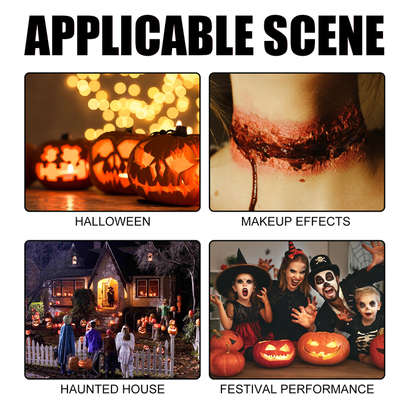 EELHOE Halloween Wachs Plasma Set Narbe Horror Atmosphäre Party Make-up Requisiten_voghion.com