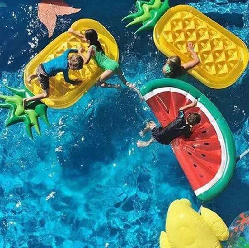 Floating Row Semi-circular Watermelon Lying Bed Adult Swimming Ring Life Buoy Water Inflatable Cushion_voghion.com
