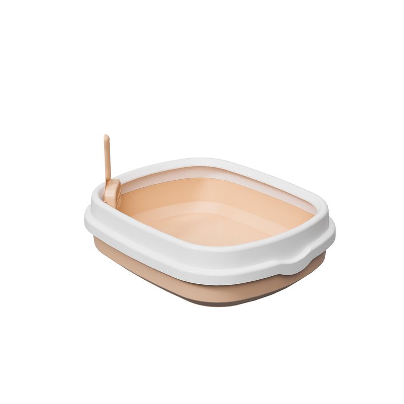 Nuova grande scatola di plastica semichiusa per uso domestico, antispruzzo, con paletta per lettiera per gatti_voghion.com