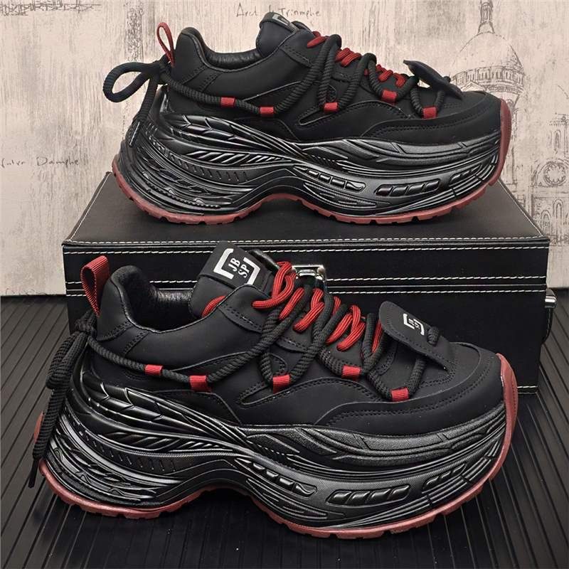 Qualità imbattibile, alla moda e con un tocco di alta qualità, scarpe basse da uomo con suola spessa per papà, scarpe sportive da corsa e casual._voghion.com