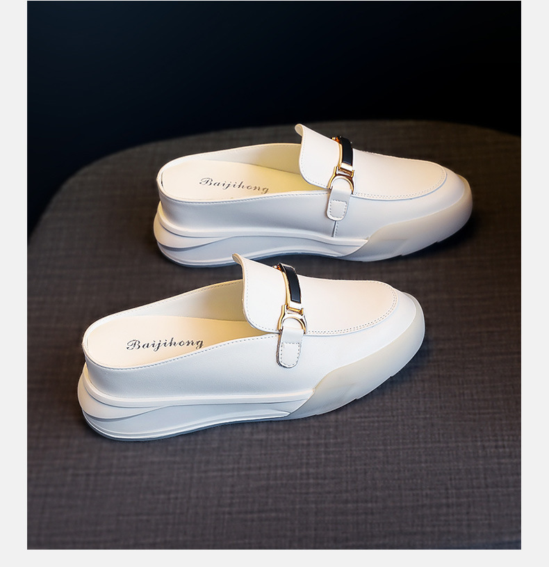 Inner Heightened Half Slippers New Baotou Small White Net Red Thick Soled Slope Heel Sandals Outerwear Women S Shoes Summer_voghion.com