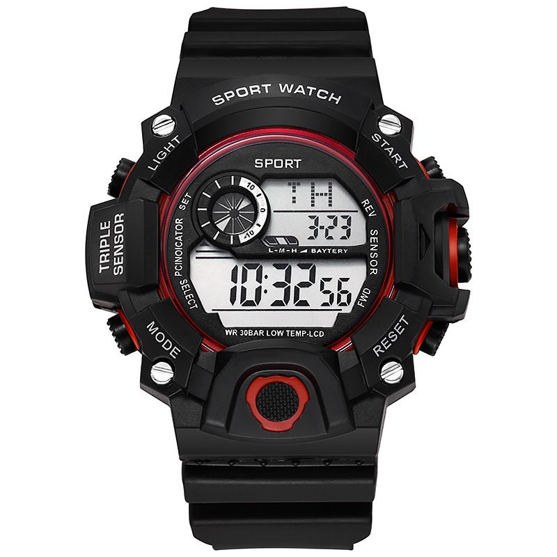 Orologio elettronico da esterno elegante e semplice da uomo per adulti, grande quadrante, multifunzione, luminoso, con allarme, orologio sportivo_voghion.com