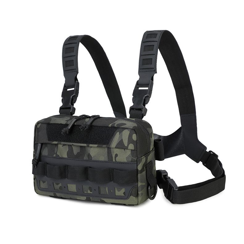 Cross Border Neue Mehrzweck-Taktik-Brusttasche für Herren im Freien, Fahrradwestentasche mit digitaler Tarnung, Sportreisetasche_voghion.com