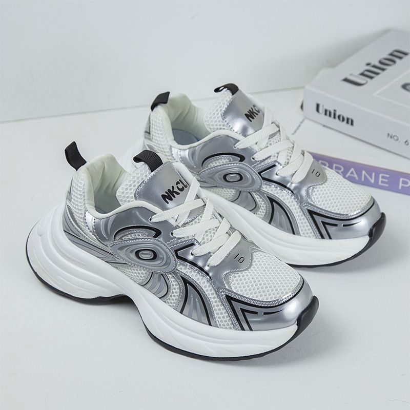 Sneakers robuste per donna, tendenza autunno 2023, nuove suole spesse, versatili, sportive, casual, per aumentare l'altezza, da corsa_voghion.com