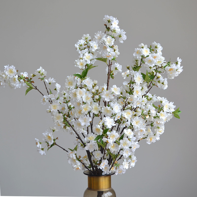 Augstas klases mājas dekorēšana imitēti ziedi dzīvojamās istabas rotājumi imitēti ķiršu ziedi zīda ziedi viltoti ziedi_voghion.com