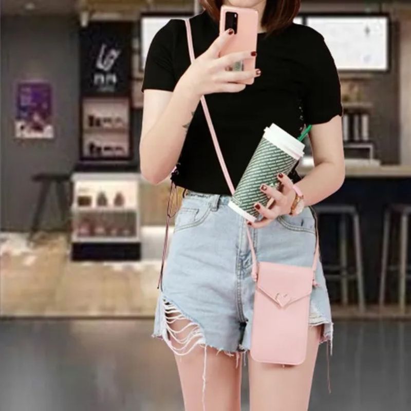 Frauen Mode PU Transparent Touchscreen Mobile Geldbörse Damen Tasche Schnalle Große Kapazität Täglichen Einkauf Mobile Geldbörse Mädchen Geburtstag Familie Geschenk_voghion.com