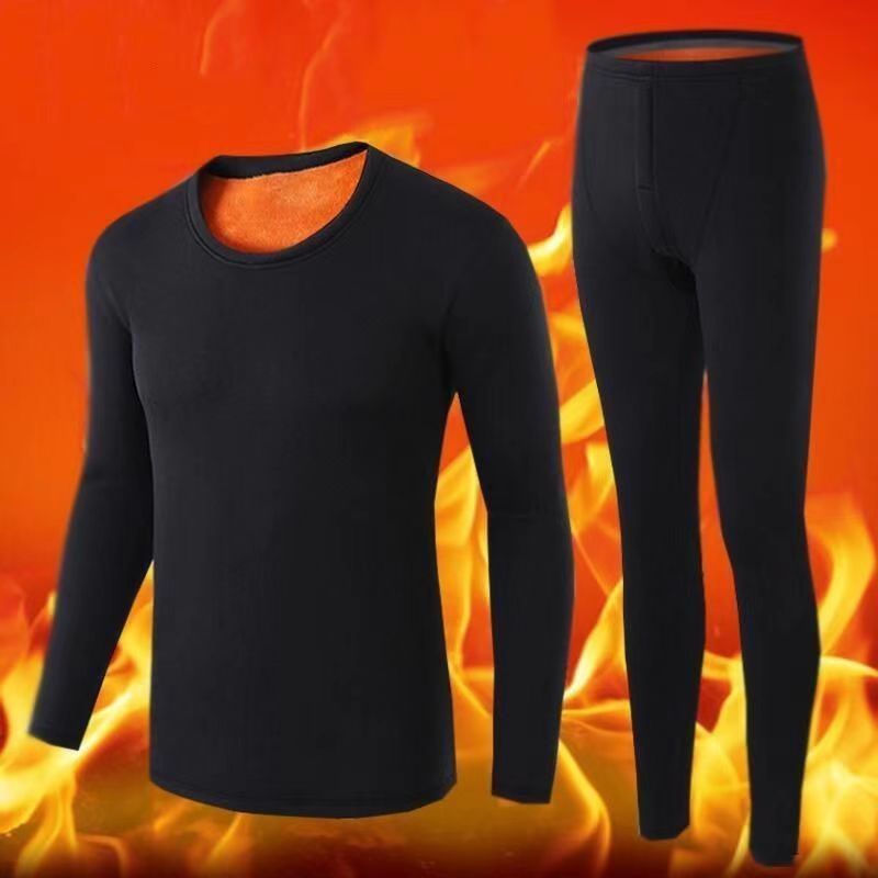 Winter-Thermounterwäsche für Herren, dickes Fleece-Thermo-Bekleidungsset für Herren, lange Unterhosen für Herren_voghion.com