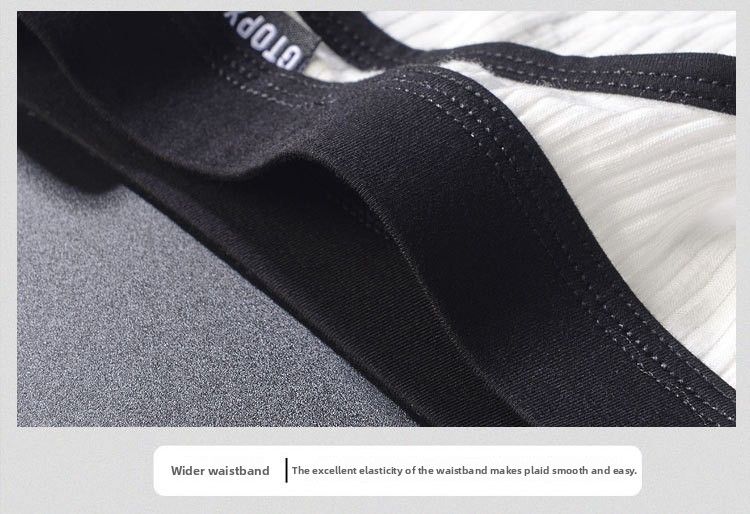 GTOPX Classic Threaded Comfortable Breathable Men's Briefs Large Pouch U-Convex Solid Color Underwear_voghion.com