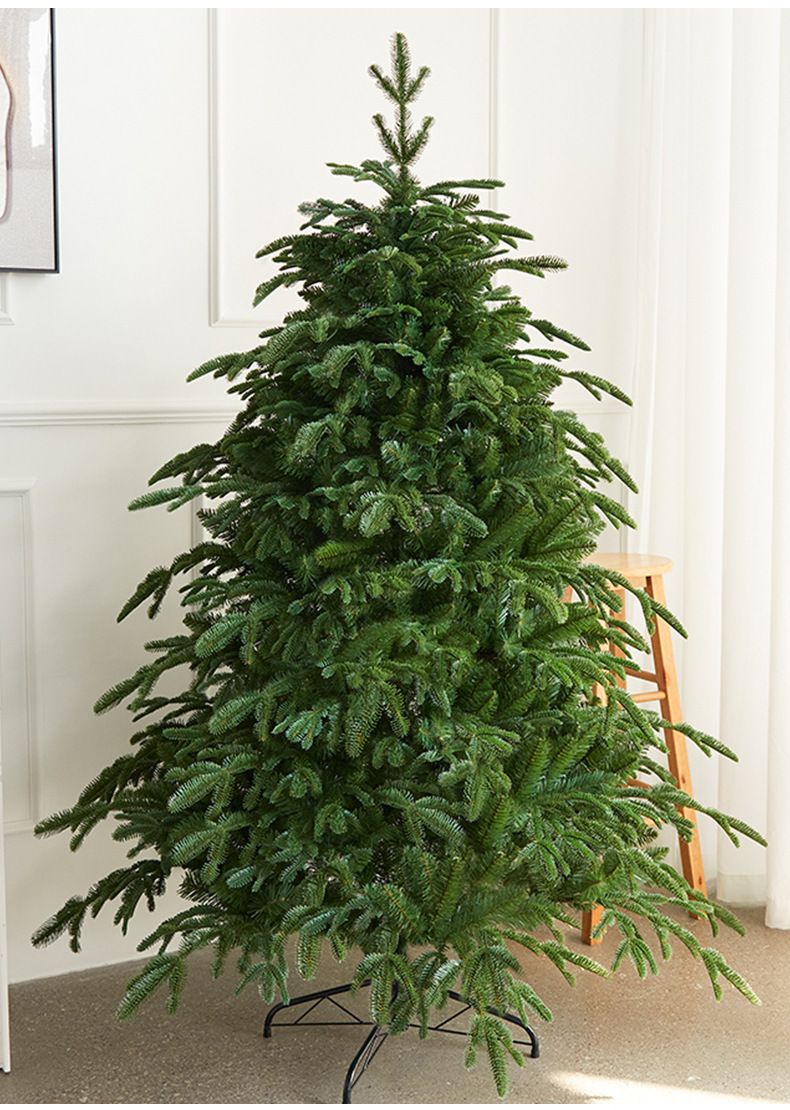 Realistischer PE-Tannenbaum mit optionaler warmweißer Beleuchtung - 150 cm/180 cm/210 cm, beflockte Weihnachtsdekoration für den Innenbereich (mit und ohne Beleuchtung, einfacher Aufbau)_voghion.com