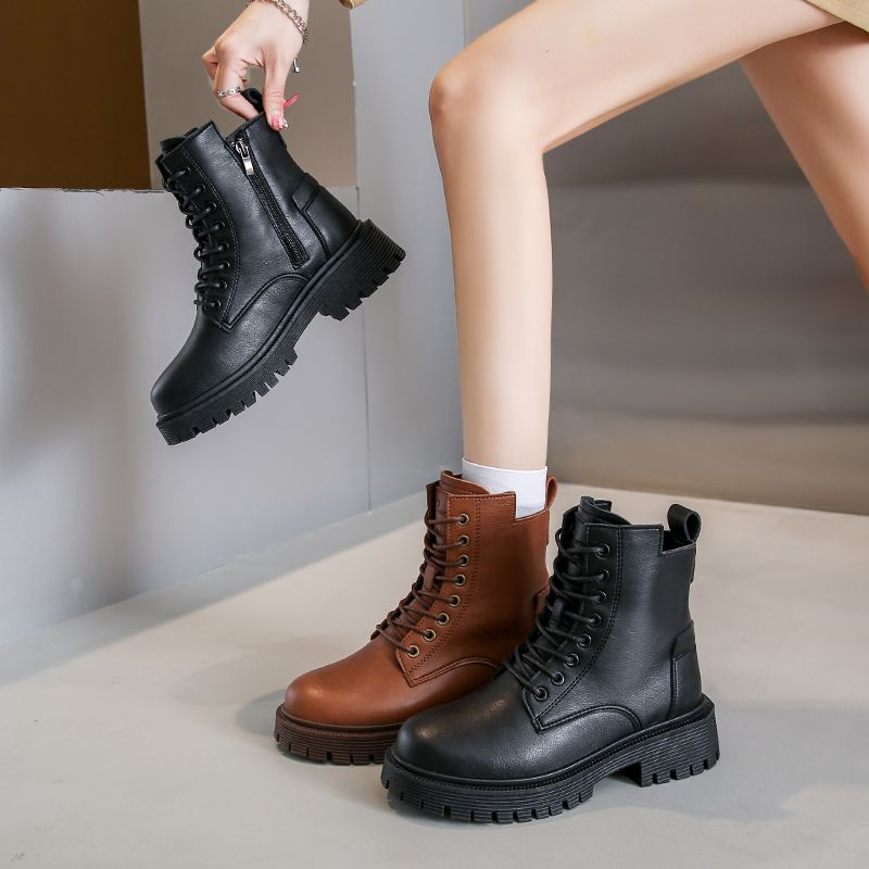 Hot Fashion tutti i tipi di stivali Martin rossi di nuova moda in rete per sollevare scarpe con plateau_voghion.com