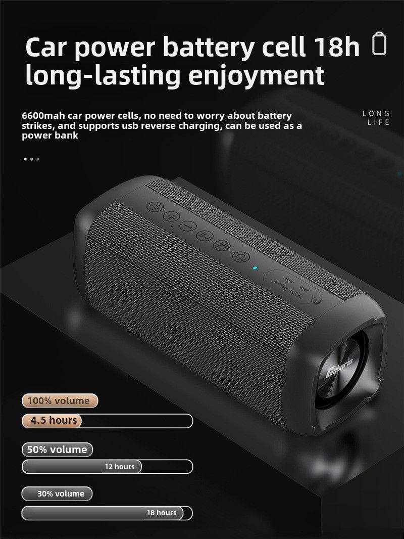 S6 Bluetooth speaker 60W - dual sound effect, IPX7 waterproof, TWS dual machine, with charging function, long battery life, support TFcard_voghion.com