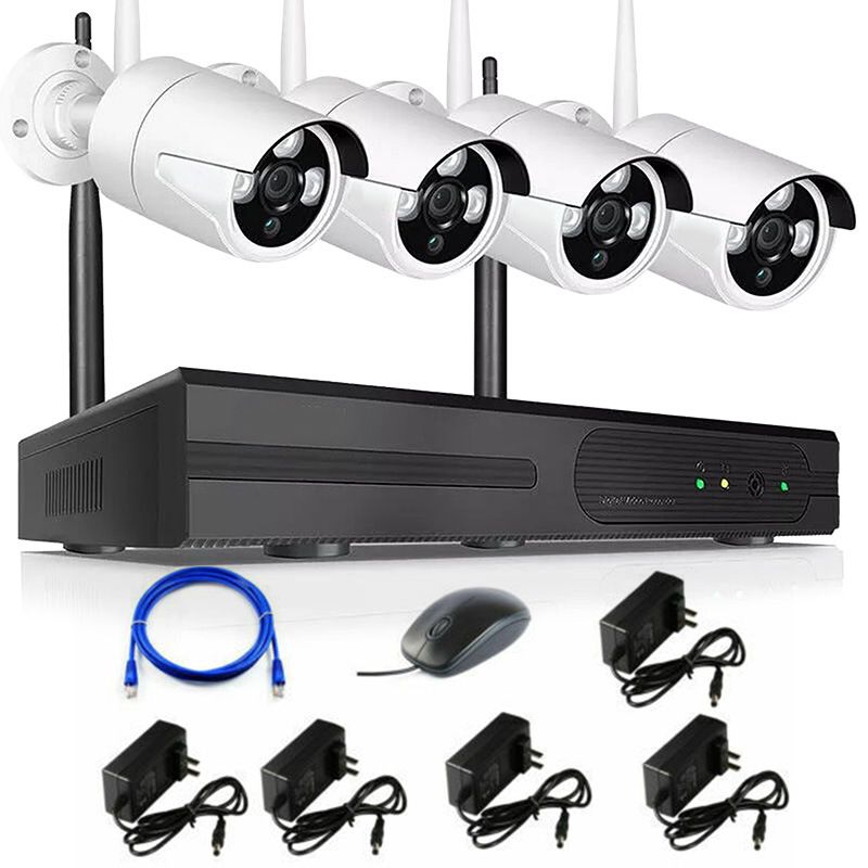 Surveillance Camera New Product 4 Way Jiuan Wireless Monitoring Equipment Surveillance Camera Set Home_voghion.com