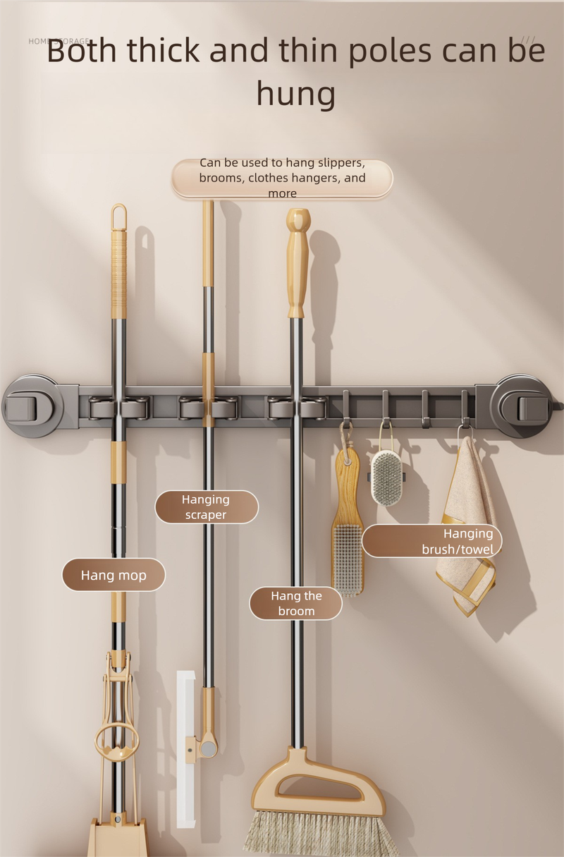 Saugnapf-Wischmopphalterung, bohrfreie Wandbefestigung, WC-Tür-Rückwand-Badezimmeraufbewahrungsaccessoire_voghion.com