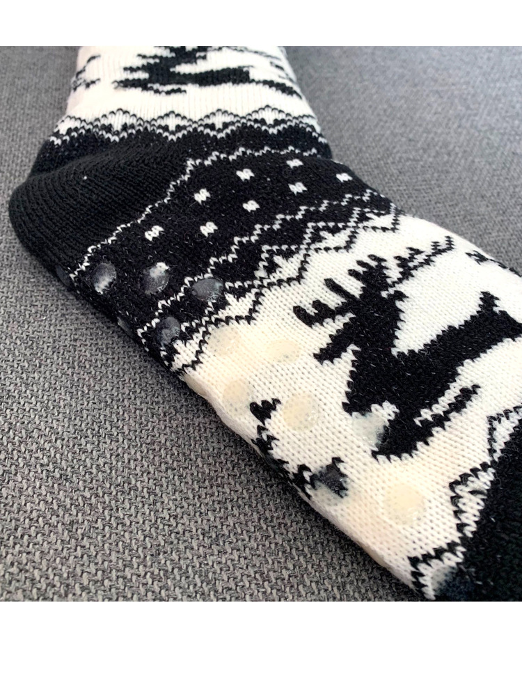 Skarpety świąteczne dla pań, anty-zimne jesienno-zimowe podłogi domowe, gruby i pluszowy dywan do spania, pokrowce na skarpetki,_voghion.com