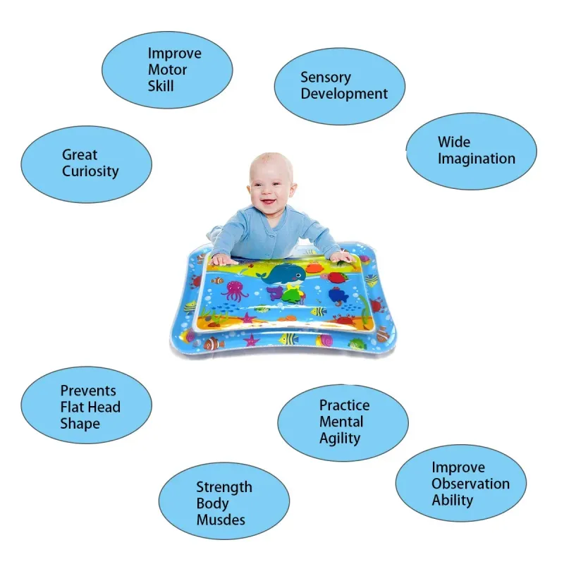 Summer Inflatable Water Mat PVC Playmat Toddler Activity Play Center Water Mat For Babies Early Education Developing Sum_voghion.com