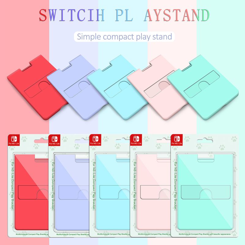Portable Travel Accessories For Nintendo Switch Conosle Stand Mini Bracket Pink Blue Adjustable For Pad Phone Switch Lite Holder_voghion.com