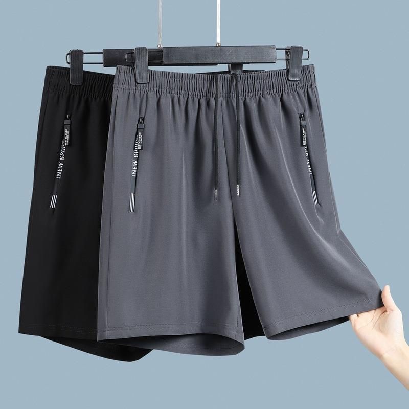 Premium Products Ice Silk Men's Shorts Summer Thin Quarter Loose Large Size Quick Drying Pants_voghion.com