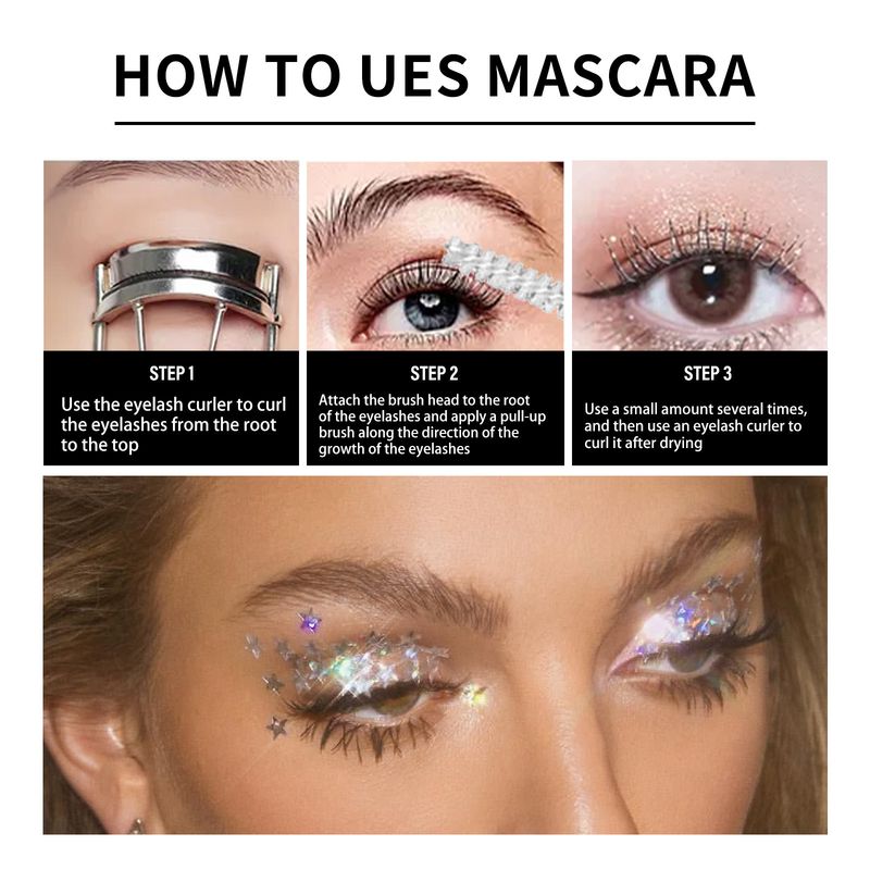 Mascara ICVC Diamond Mascara For Use Waterproof, Thick, Curled, Long And Non Smudged Mascara_voghion.com