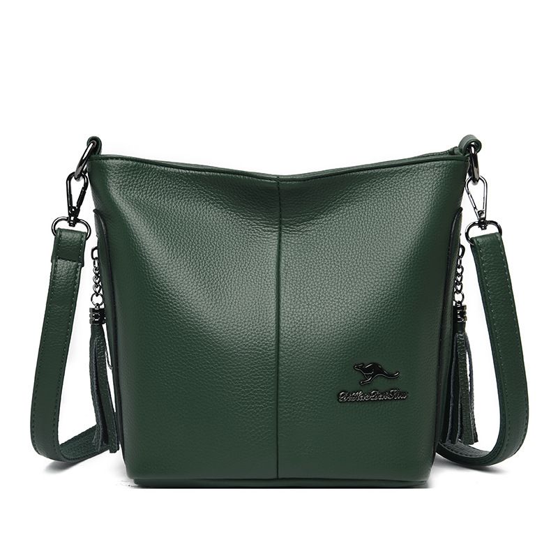 Borsa a tracolla in pelle di canguro con nappa, stile alla moda, piccola, patchwork, elegante, 2024_voghion.com