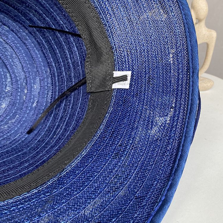 Cappello da sole in pizzo con pizzo Temperamento Elegante cappello da secchiello con fiori di perle Cappello da sole estivo traspirante da donna_voghion.com